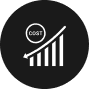Icon of a rising bar graph with an upward arrow, featuring the acronym "DGFT" inside a circle above the bars, all set against a black background—a design as secure and reliable as condo insurance.